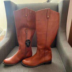 Brown Leather Knee-High Boots NWT never worn